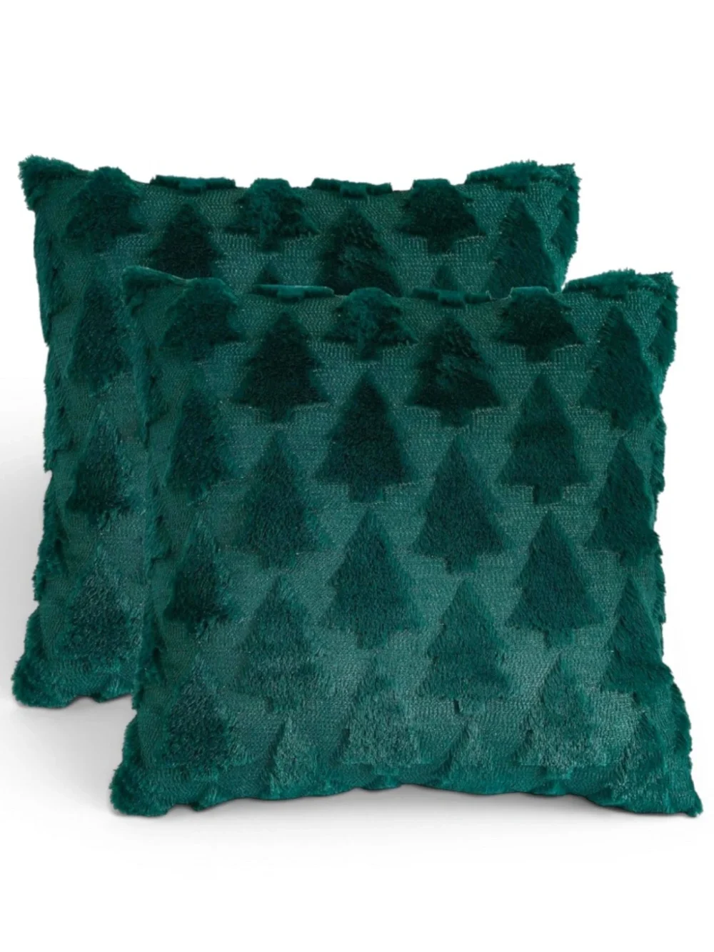 Set of 2 Christmas Tree Pillow Covers 18x18 NWOT